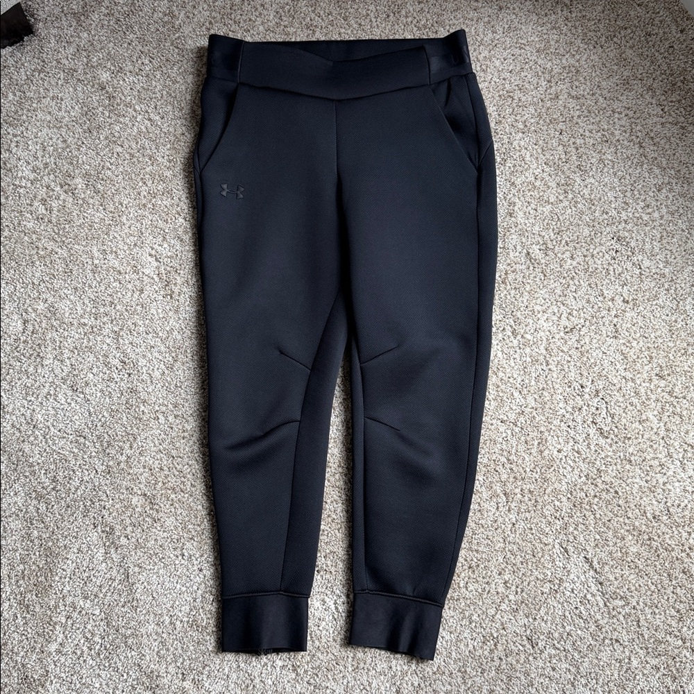 UNDER ARMOUR Black Performance Jogger Pants with Zippers